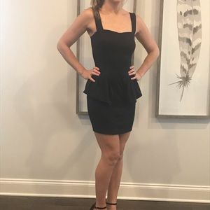 Black Peplum Dress XS orig from Neiman Marcus